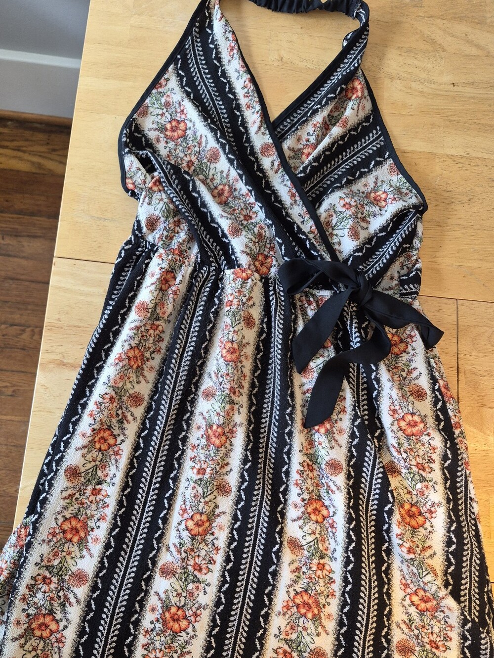Monteau Bohemian Halter Top Midi Dress Size XL